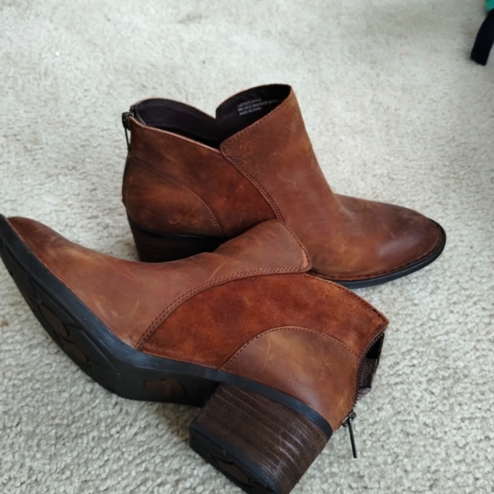 Brown Leather Ankle Boots